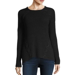 a.n.a Black Long Sleeve Crew Neck Sweeter